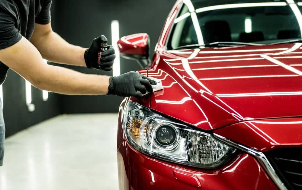 Ceramic coating protecting car paint from UV fading