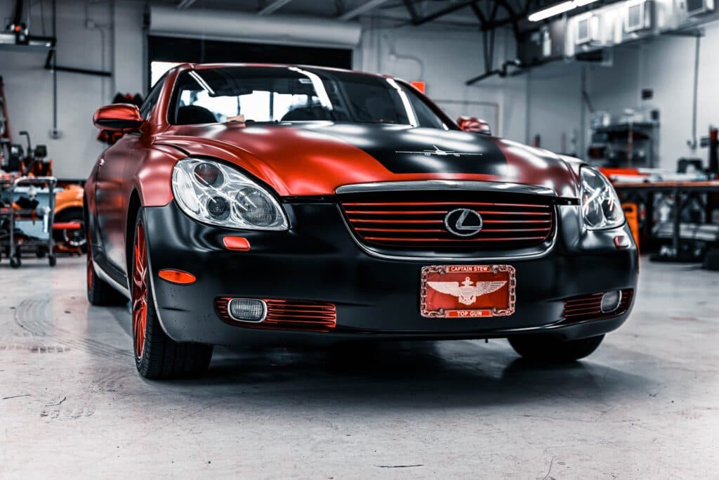 Car wrap matte gloss satin finish comparison side by side