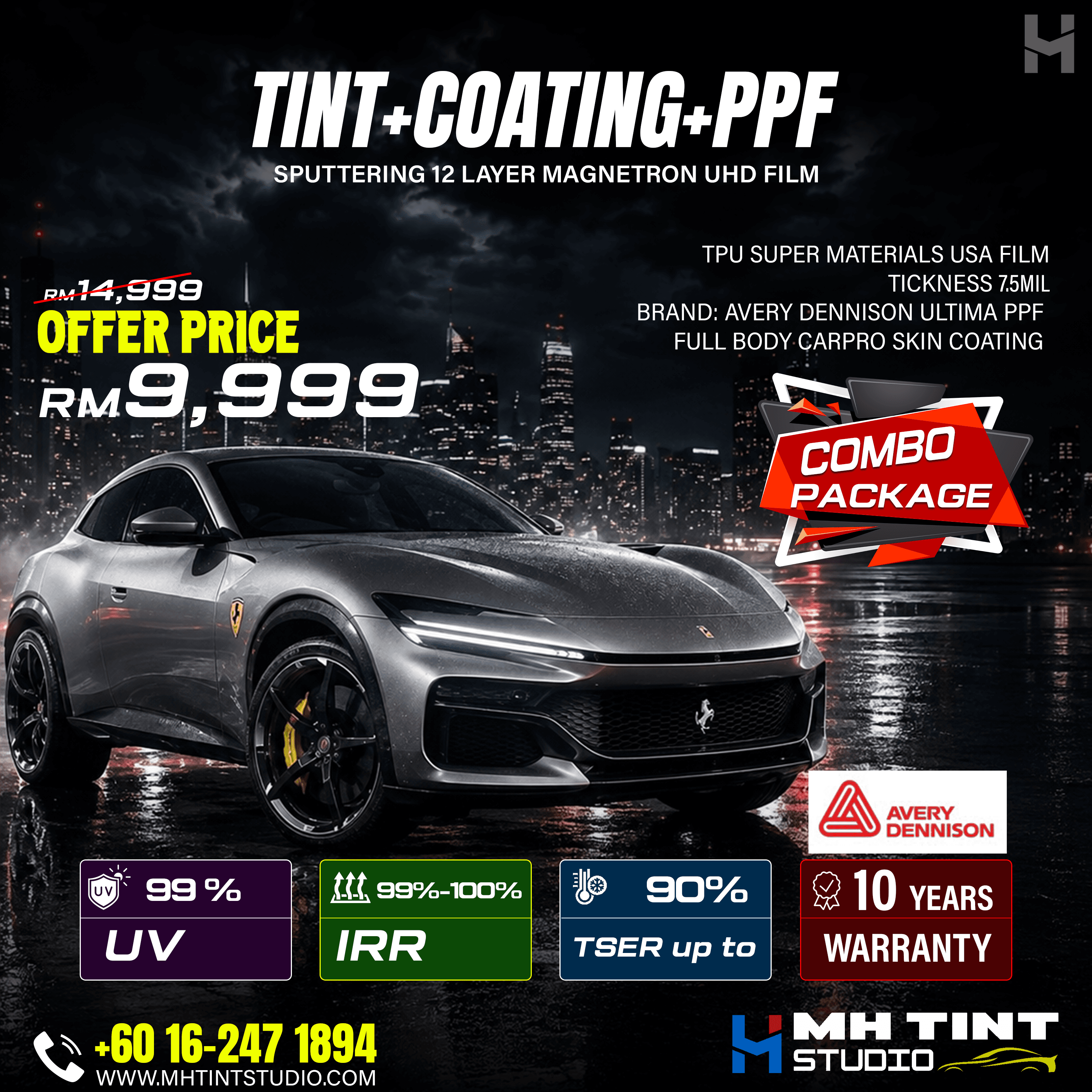 TINT + COATING + PPF