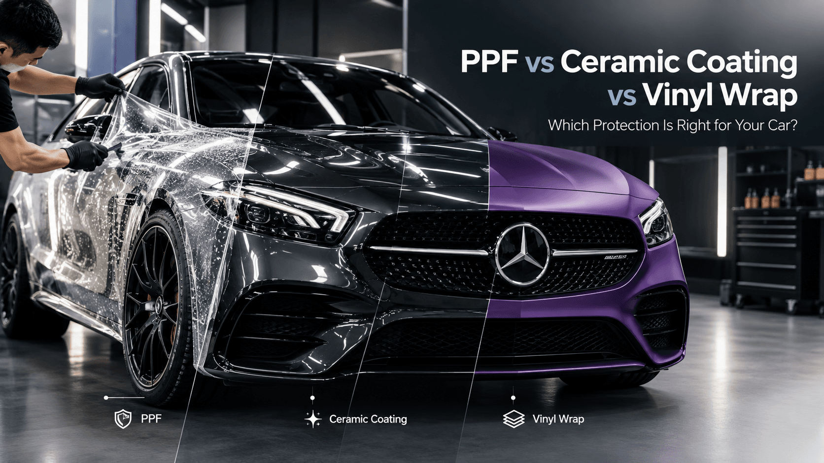 PPF vs Ceramic Coating vs Vinyl Wrap: What Does Your Car Actually Need?